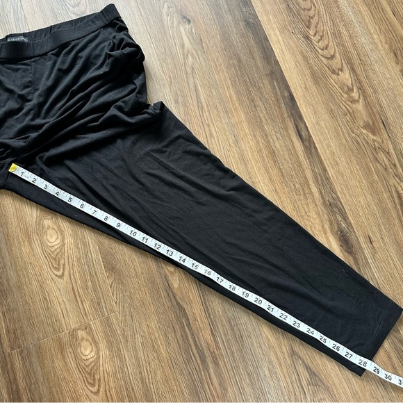 Eileen Fisher Washable Stretch Slim Ankle Pant Medium Black Pull On Viscose USA - Picture 8 of 8